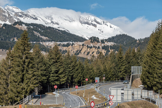 Road in the Alps, travel, vacation, Europe, Switzerland