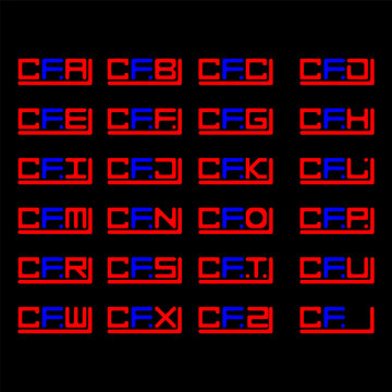 CFA to CFZ creative letter logo design. Multiple Logo design