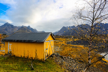 Fall in Lofoten islands, Norway