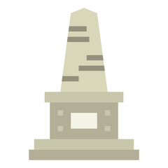 Knockagh Monument flat icon style