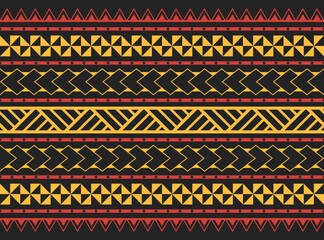 Polynesian mexican samoan aztec ethnic colorful tribal pattern for background, tablecloth, carpet, wallpaper, wrapping, fabric, batik