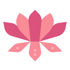 lotus flat icon style