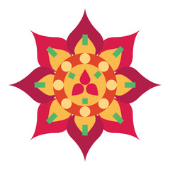 mandala flat icon style