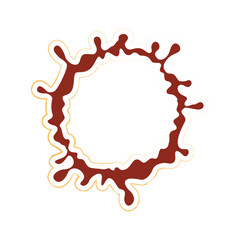 Color paint stain abstract design. Vector illustration.