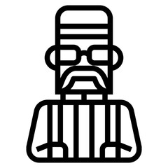 muslim line icon style