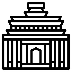 temple line icon style