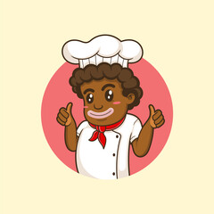 simple chef logo for symbol or icon