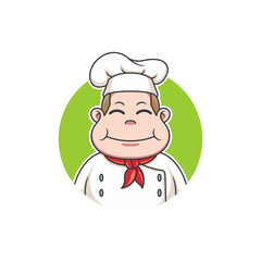 simple chef logo for symbol or icon