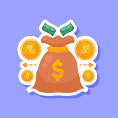 Sack Of Money Financial Literacy Sticker Set