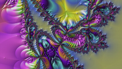 Impressionist Modern Abstract Fractal Background Texture