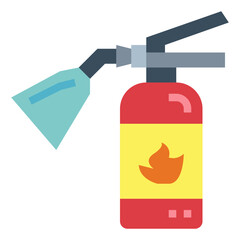 fire extinguisher flat icon style