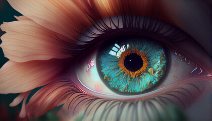 Closeup of a mystical eye illustration