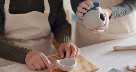 Mental health art, creative hand craft training and development or women upliftment activity. Skills empowerment, ceramic creativity and designer class or workshop in artistic studio