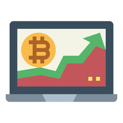 trade flat icon style