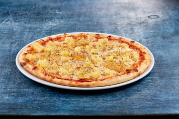 italian pizza on the white plate