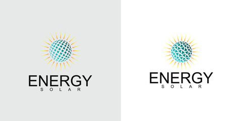 Fototapeta premium Solar logo design with modern unique concept premium vector