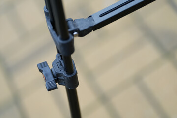 tripod detail. the friction of a tripod. detail.