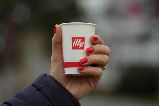 Illy logo in London, England. photo taken in February 2023.