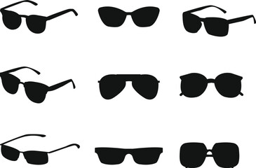 Computer glasses isolated vector Silhouette