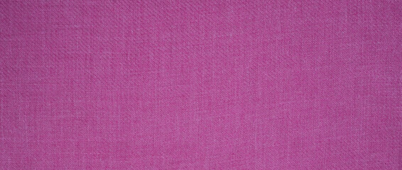 The texture of the cotton fabric is pink. Natural background. Banner. Top view. Copy space. Selective focus.