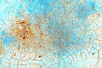 Obraz premium Old metal plate with rust and cracks for background images and textures