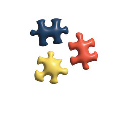 Obraz premium jigsaw 3D color, puzzle piece