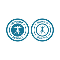 Ergonomic design badge logo design