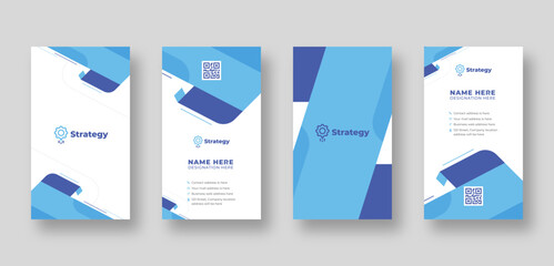 Vertical corporate business card template