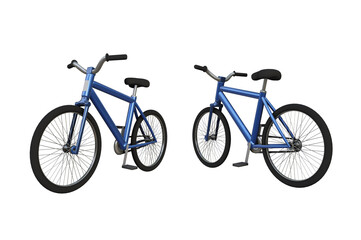 3D rendering bicycle from various perspective view angles