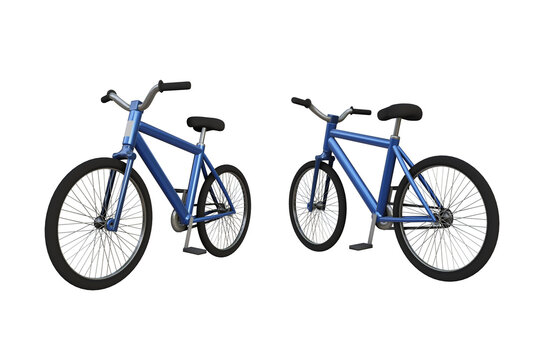 3D rendering bicycle from various perspective view angles