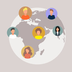 communication of people online in different parts of the world