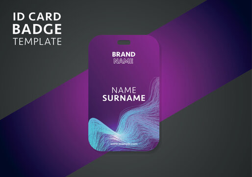 Badge template design of business corporate identity. Colorful abstract background design. Suitable for any design.