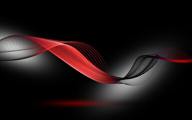 abstract red wave background