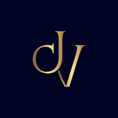 ELEGANT ROYAL AMAZING GOLD WOMEN BEAUTY LOGO LETTER JV