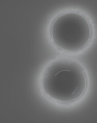 blurred abstract background. circular swirls of smoky trails. circles on a gray background.