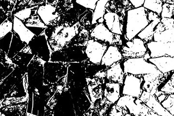 Grunge black and white rock wall texturedbackground (Vector). Use for decoration, aging or old layer