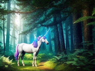 A magnificent unicorn. Mysterious and magical.	
