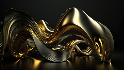 Abstract 3d gold background
