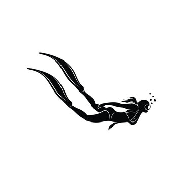 recommend clip art: Woman Snorkeling vector illustration design. Female diver snorkeling