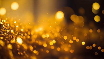 gold glitter, bokeh, background texture, Generative ai