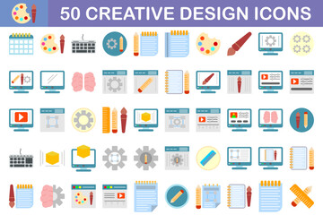 Minimal Graphic Design related icon set