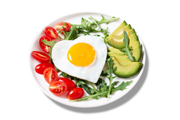 Isolated Breakfast for wife or girlfriend on Valentines Day, Womens Day or Mothers Day