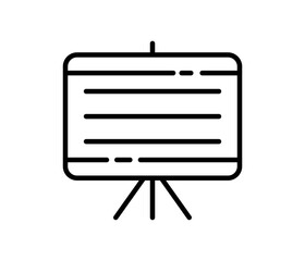 Whiteboard linear icon vector image
