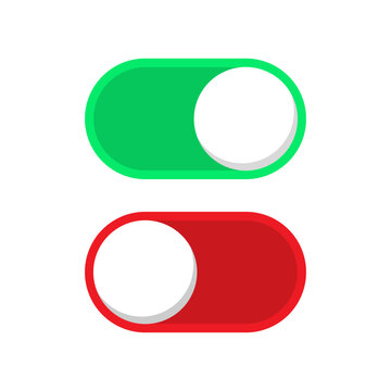 Toggle switch button icon vector. Slider sign symbol