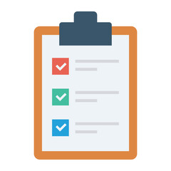 e-commerce clipboard and check