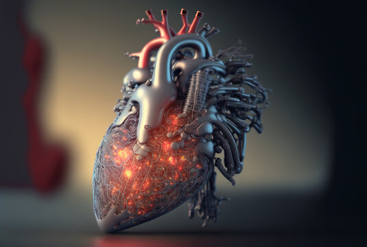 Cyborg Heart. Generative AI.