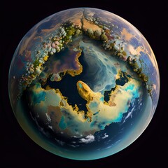 Alien planet from the space.