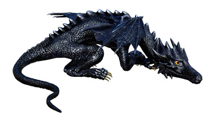 Fototapeta premium 3D Rendering Fairy Tale Dragon on White