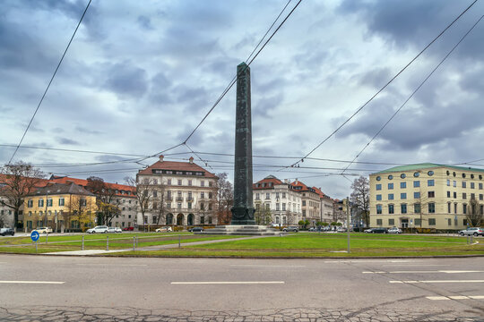 Karolinenplatz square in Munich, Germany