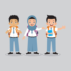 high school students illustration